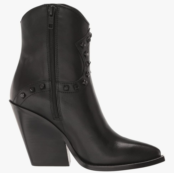 ASH Boy Biz Leather Studded Cowboy Boots Size 7 - Picture 3 of 13